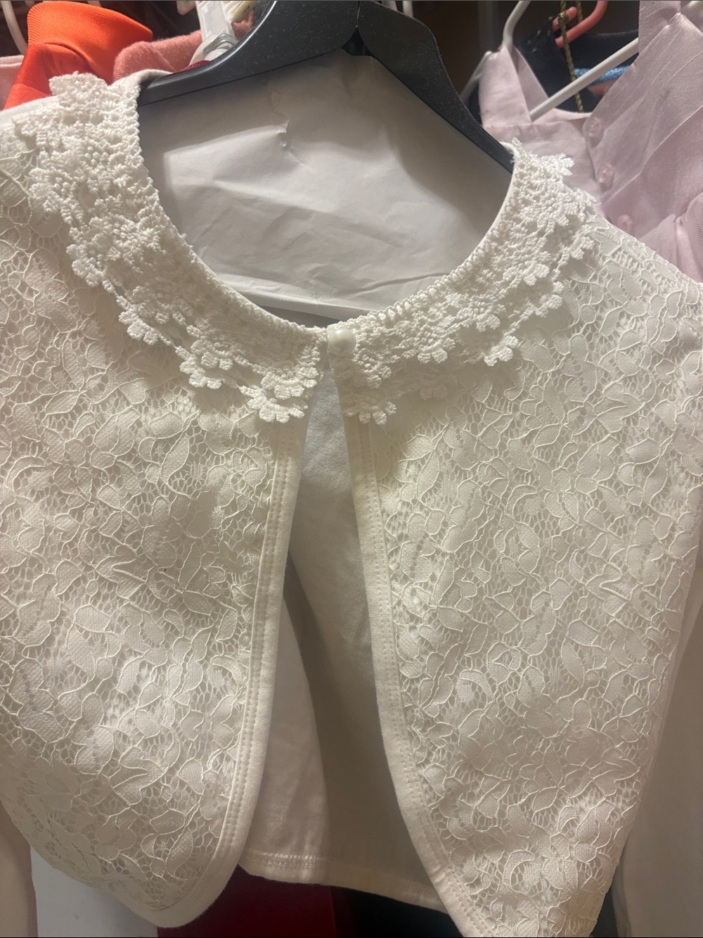 Delicate White Lace Bolero Jacket for girls